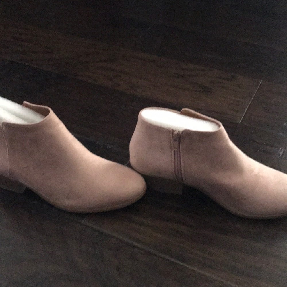 Suede feel blush short boots ! Brand New!!